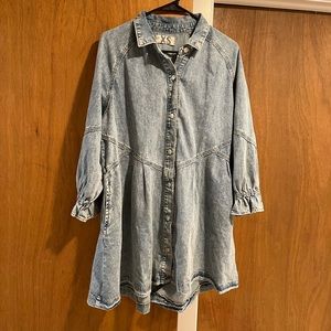 Free People Hannah denim dress in Go West